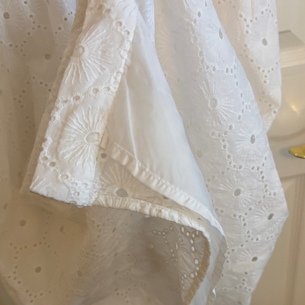 Madison Leigh White Eyelet Lace Dress Fully Lined Event Ready Size 8 EUC - Picture 5 of 11